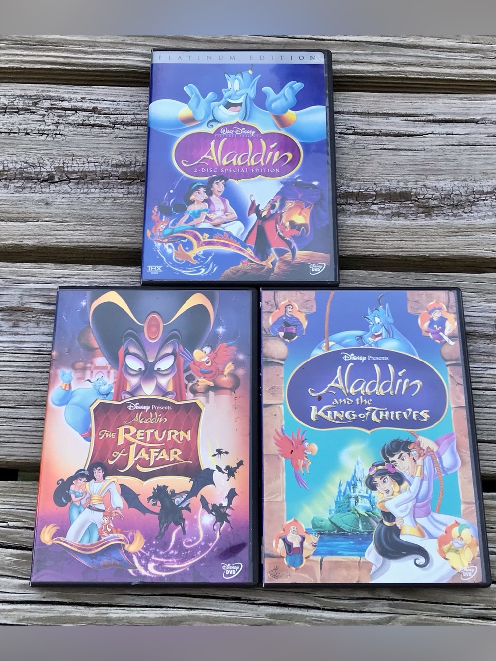 DISNEY Aladdin DVD Movies Classic Return Of Jafar King Of Thieves Movie Lot